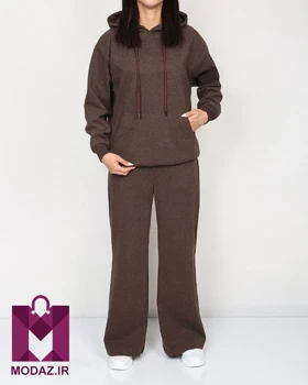 ست هودی شلوار زنانه کد 02 MODAZ clothes (قهوه ای)
