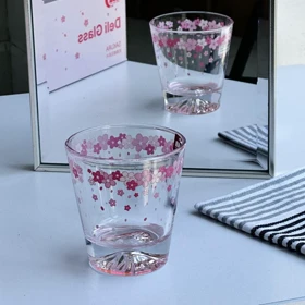 لیوان 6 تایی گل صورتی کف صخره Deli