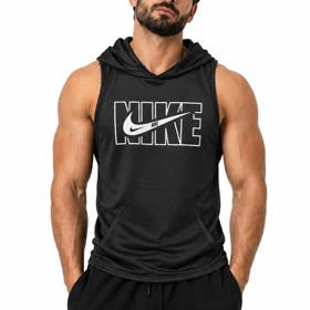 رکابی کلاهدار ورزشی مردانه نایک مدل DS-Dri Fit-5G0684 مشکی
