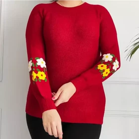 بلور بافت زنانه بیسکویتی گل برجسته وارداتی