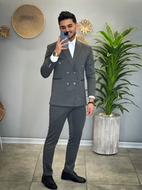 کت و شلوار مردانه دبل برست