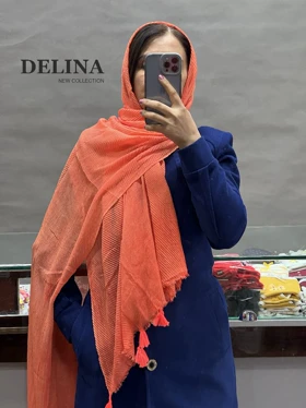 شال پلیسه نخی صابونی وارداتی