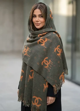 شال زمستانی کوکو شنل | ریزبافت، مناسب مهمانی و روزمره