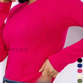 بادی آستین بلند دو مغزی کبریتی کد 4380 (6 رنگ)