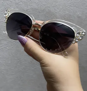 جیمی چو فلزی گوشه نگین jimmy choo
