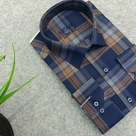 پیراهن طرحدار مردانه قواره ازاد ( قواره کلاسیک ) _ استین بلند