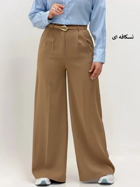 4002-شلوار کرپ سان فول بگ یاس (ایراددار)