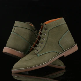 نیم بوت مردانه چرم یلسان مدل اریس کد 510-HRSG (سبز)