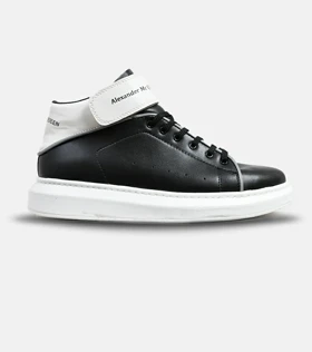 کفش کتانی ساق‌دار مشکی Alexander McQueen