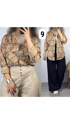 شومیز ابروبادی پاییزی زنانه 43768