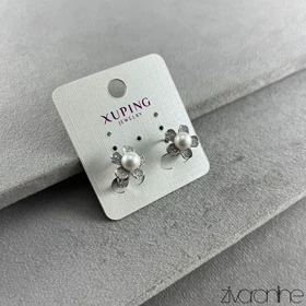 گوشواره زنانه ژوپینگ مدل گل مرواریدی 20388