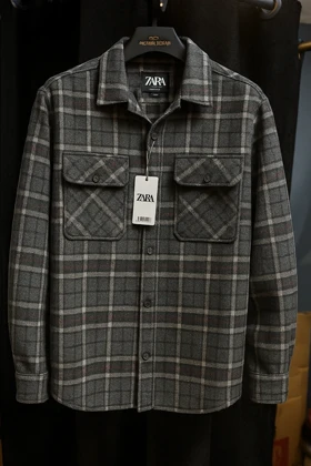 پیراهن پشمی باکسی طرح وینتیج طوسی مشکی زرشکی کد 869