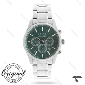 ساعت کرست مردانه 6341-2 فول دیت صفحه سبز Crest-11037-G