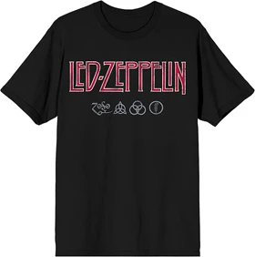 تیشرت لد زیپلین | Led Zeppelin Distressed Logo کد 248625