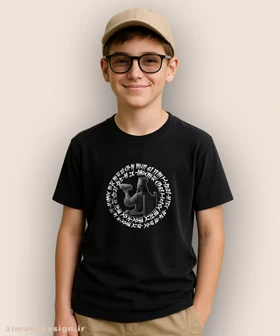 تیشرت بچگانه اصیل ایرانی طرح منشور کوروش بزرگ کد 1000