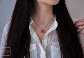 گردنبند استیل کدو تنبل کد 211256