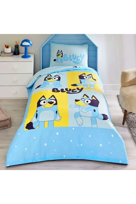 سرویس روتختی یک نفره Taç مدل Bluey پنبهای - چندرنگ