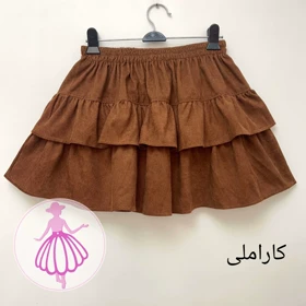 دامن زنانه مخمل عروسکی در رنگبندی متنوع(کد1422) (کاراملی)