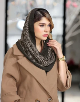 شال بافت زنانه رینگی مدل وسط پیچازی | گرم و شیک برای پاییز و زمستان