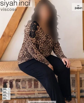 بلوز و شلوار بیگ سایز siyah inci کد 24841