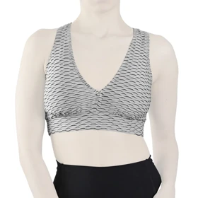 نیم‌تنه ورزشی زنانه مدل CT5423 طوسی روشن