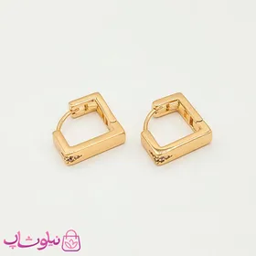 گوشواره دخترانه ژوپینگ مدل چند ضلعی نگین‌دار