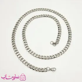 ست دستبند و گردنبند مردانه کارتیه مدل استیل سیلور کد 300