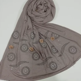 شال کویتی زنانه وارداتی مجلسی گل برجسته