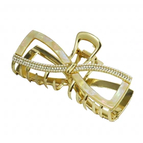 کلیپس مو زنانه مدل پاپیون کریستالی کد G_Lnd_1458