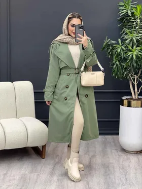 بارانی بلند آستین پاگن