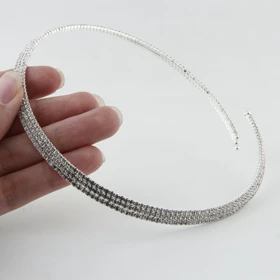 طوق نگینی زنانه سه لاین