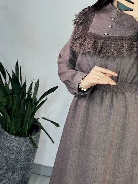 پیراهن مانتویی بلند فرانک 1