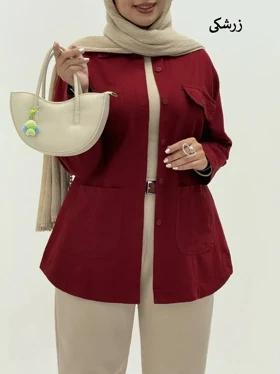 3696-مانتو کتان نیکان