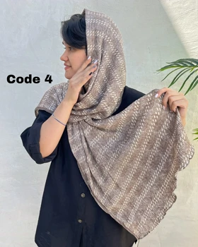 شال پلیسه طرحدار وارداتی 4094
