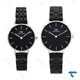 ساعت دنیل ولینگتون زنانه گرد مشکی نقره ای اسمال DW-6284-L