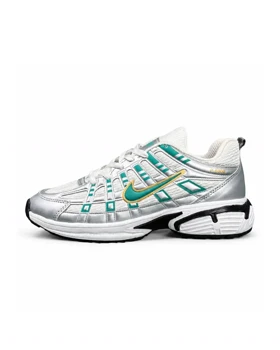 کتانی مردانه مدل رانینگ نایک P6000 سفید نقره ای سبز NIKE