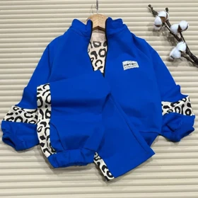 سه تیکه دخترانه سویشرت،تاپ ،شلوار پلنگی