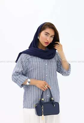 شومیز راه راه لینن