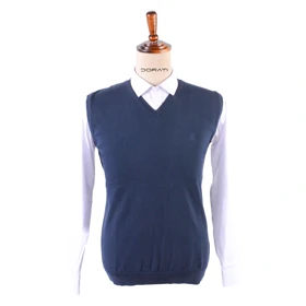 ژیله بافت مردانه یقه هفت سورمه ای