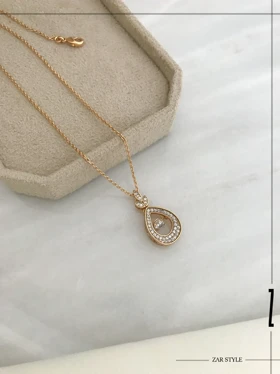 گردنبند زنانه فنسیپر نگین‌دار