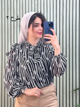 شومیز یقه کراواتی