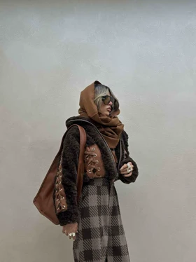 سویشرت تدی ضربدری