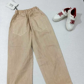 شلوار بچه گانه کتان طرح مام زاپدار