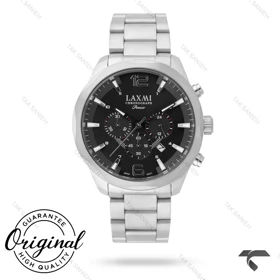 ساعت مردانه لاکسمی 8162-1 سیلور صفحه مشکی Laxmi-9828-G