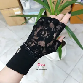 دستکش نیم انگشت گیپوری/ مجلسی زنانه