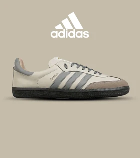 کفش کتانی مردانه و زنانه کرم طوسی قهوه ای ADIDAS Samba مدل 7296