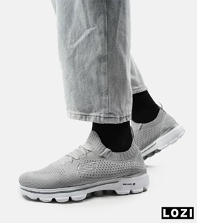 کفش کتانی مردانه و زنانه طوسی اسکیچرز SKECHERS