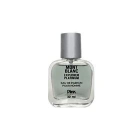 عطر جیبی مردانه پینک ویژوآل مدل Mont Blanc Explorer Platinum حجم 30 میلی لیتر