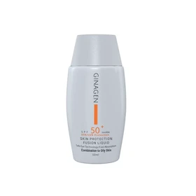 ضد آفتاب بی رنگ پوست چرب SPF50 فیوژن لیکویید ژیناژن 50 میل
