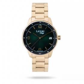 ساعت مچی مردانه لاکسمی بند استیل طلایی کد Laxmi 8153/4